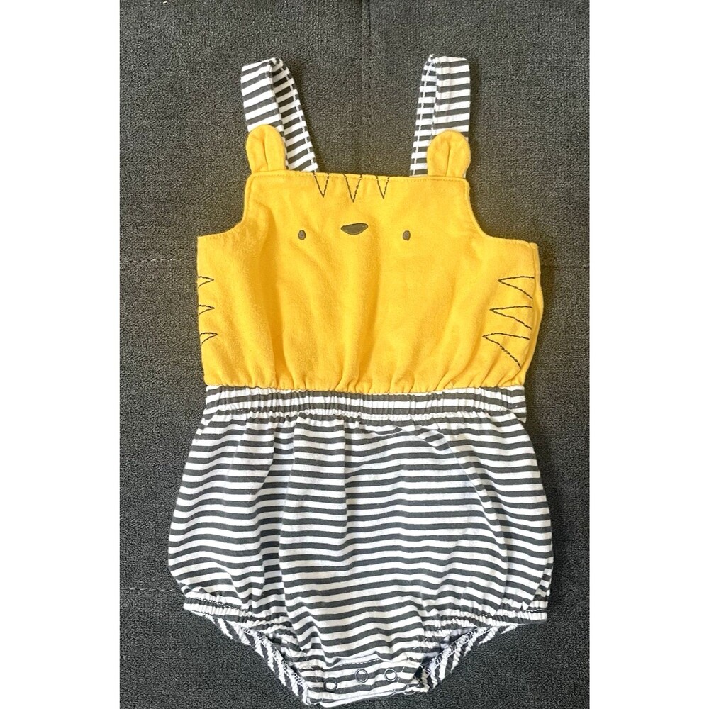 Cat & Jack Baby Tiger 6/9 Bubble Stripes One Piece